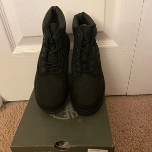 All black kids timberland boots